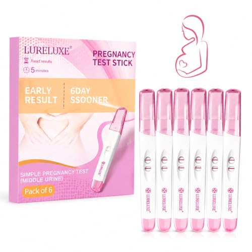 6 tiras reactivas de alta sensibilidad para mujer, Resultados fiables desde el primer día, Uso privado, Diseño discreto en rosa