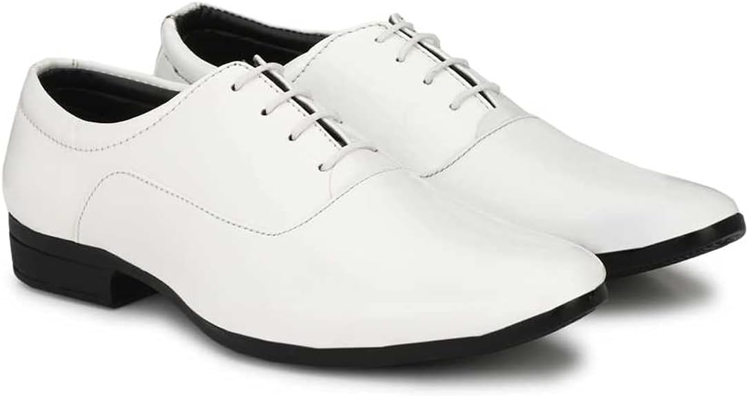 Men's Synthetic Leather Lace-Up Formal Shoes for Men's and Boys/Office Shoes/Suit Shoes/Dress Shoes/Party Shoes