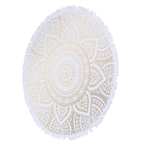 LIFKOME Toalla de Playa Redonda Mandala de Microfibra Secado Rápido para Picnic y Decoración Tapa de Mesa Almohadilla de Yoga para Ella