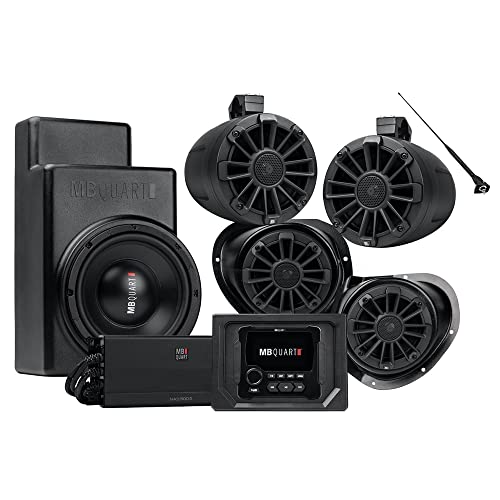 MB Quart Stage 5 Audio System Compatible with Polaris General, Designed for Ride Command, Five Speaker 500 Watt, UTV, Tuned Audio Package
