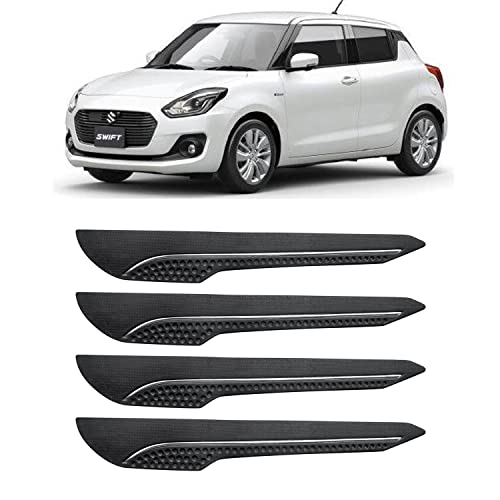 Image of AOSIS-Car Bumper Protector /Bumper Guard for Maruti Suzuki New Swift with Single Chrome Stripe (4-Pcs)