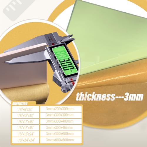 Image of 2-Pack Pastel Green Cell Cast Acrylic Sheets, 11.8x11.8 x 1 /8 in