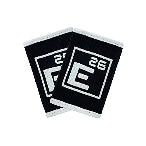 Wrist Sweat Bands (4 Pack) - Sweat Wicking Wristbands for Men and Women - Sweat Bands for Wrists - Sweat Bands for Cross Training, Weightlifting, Functional Fitness, WODs, Sports (Black, Large)