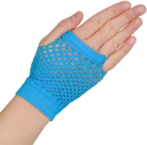Assorted Fingerless Diva Fishnet Wrist Gloves - short - 1 Dozen Pairs image 4