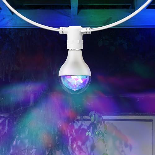 Image of Feit Electric A23 Multi-Color Rotating Disco Party LED Light Bulb, Diamond Lens Color-Changing Effect, E26 Base, Decorative Party & Kids Room Lighting Bulb, 10,000-Hour Lifetime, DISCO1 /LED