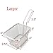 Stainless Steel Mini French Fries Basket Square Fryer Baskets, FDA Grade Kitchen Cooking Tool Food Presentation Tableware (Large 5inch 2pcs pack)