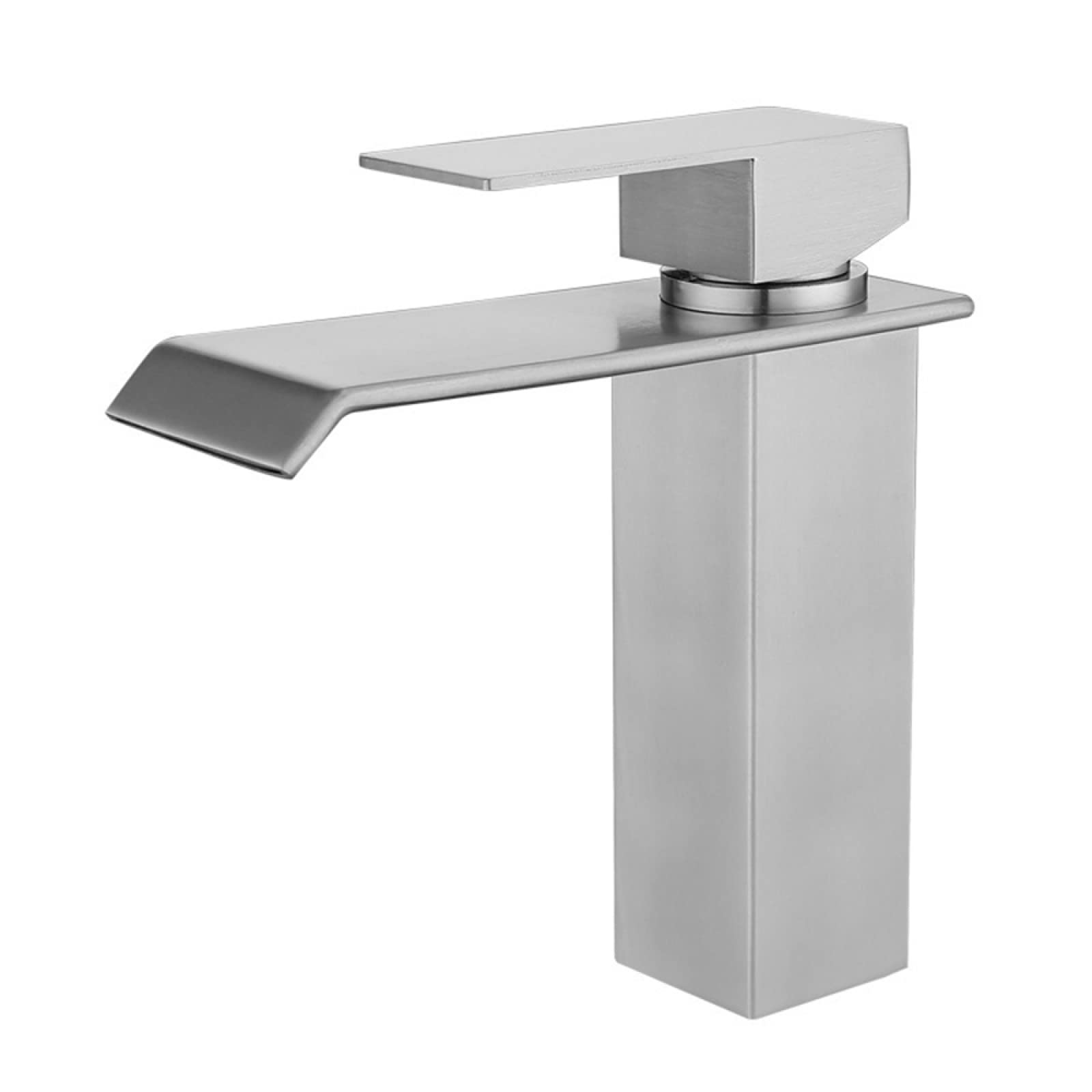 Mitigeur de salle de bain cascade en acier pour remplacer un vieux robinet