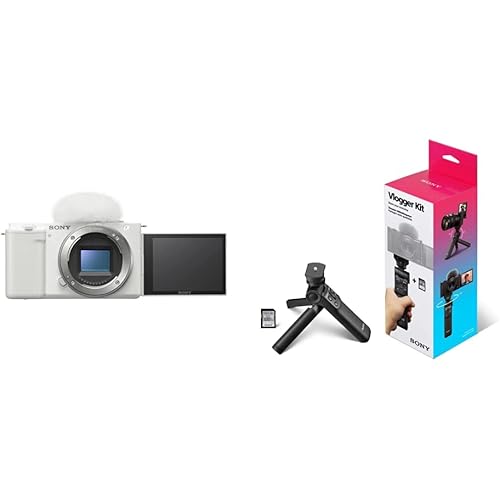 Sony Alpha ZV-E10 - APS-C Interchangeable Lens Mirrorless Vlog Camera & Vlogger Accessory Kit White
