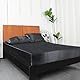 Lirex Satin Spannbettlaken 180x200cm, Seide Spannbetttuch Luxuriös und Seidig Glatt Weiche Microfaser Bettlaken für bis 35cm Matraze, Schwarz