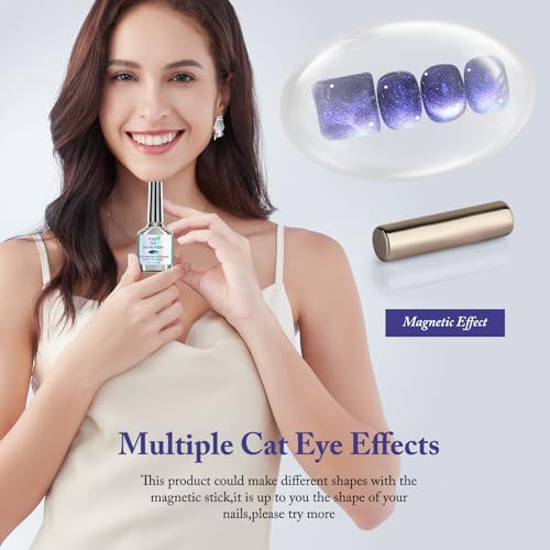 Esmalte Gel Cat Eye Crushed Diamond 15ml con Imán miniatura 2