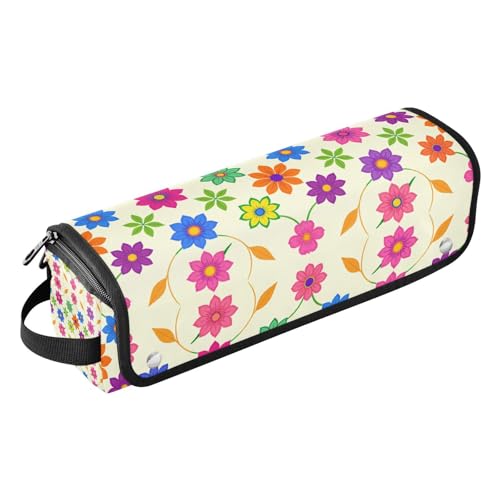Bolsa de viaje para herramientas de cabello con base resistente al calor, impermeable, con diseño colorido mexicano Talavera floral miniatura 1