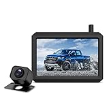 Upgrade 720P Digital Wireless Backup Camera,2 Cameras Channel Support, AUTO-VOX W7PRO 5' TFT Monitors and IP68 Waterproof Wireless Rear View Camera for Car,Trucks,Trailer