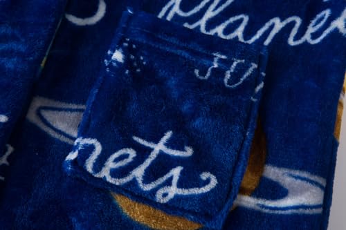 NautySaurs Jungen-Bademantel Mädchen-Bademantel Weich und Warm Kinder Morgenmantel mit Kapuze aus Flanell-Fleece für Kinder, 9-12 Years