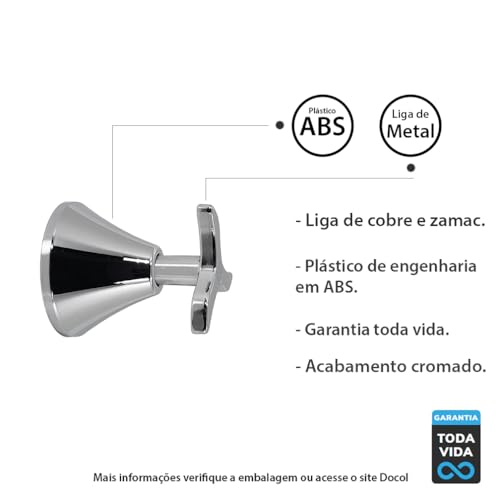 Kit Registro Gaveta 3/4 + Acabamento Pertutti Docolbase Docol - Com 1 De Cada