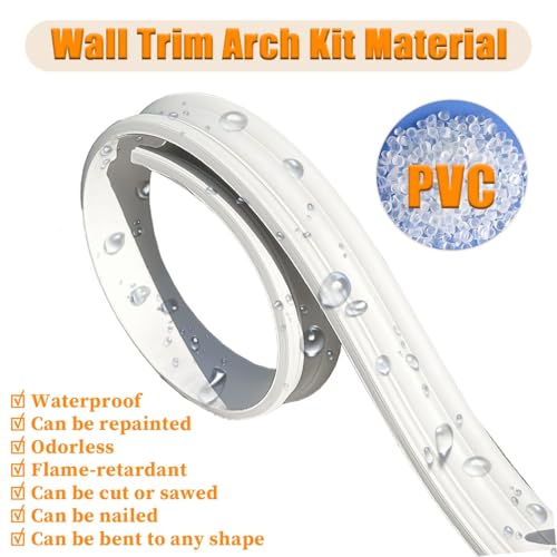 Moldura pared PVC pintable de 7 metros para techos elegantes 4