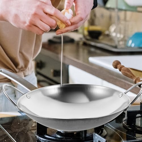 2Pzs Olla Wok Acero Inoxidable 8 y 9 Pulgadas miniatura 5