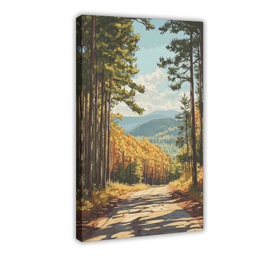 Poster Arkansas Ozark National Forest tableau sur toile de décoration murale vintage 40x60 cm