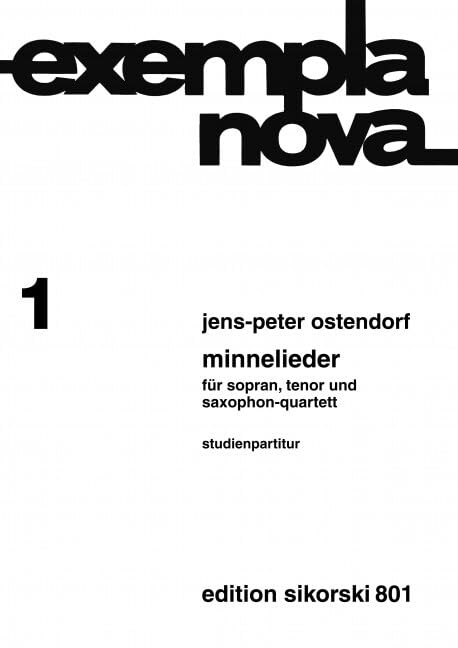 Minnelieder partition de musique format étude chant et saxophones