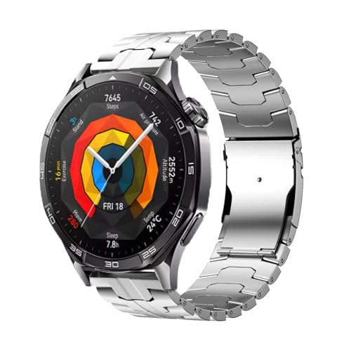 Bracelet métallique 22mm pour Huawei Watch GT5 46mm en acier argenté