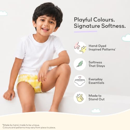 Image of superbottoms Briefs for Boys |Supersoft Underwear for Boys | 3X Softer Underwear | Premium Briefs | Super Stretchy, Breathable, Gentle Elastics, No Scratchy Tags, AZO-Free Dyes| 3 Free Funky Tattoos