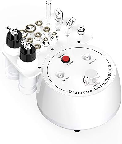 Sextupole Diamond Microdermabrasion Machine Professional 3 in 1 Diamond Dermabrasion Facial Beauty Machine Facial Care Salon Equipment for Blackhead Removal Skin Care & Diamond Microdermabrasion Replacement Tips