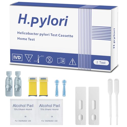H Pylori Test Kit at Home - Helicobacter Pylori (Self-Test) Home Test Kit - Fast and Accurate, Results in 10-15 Minutes, No Lab Visit Required, 2 Tests
