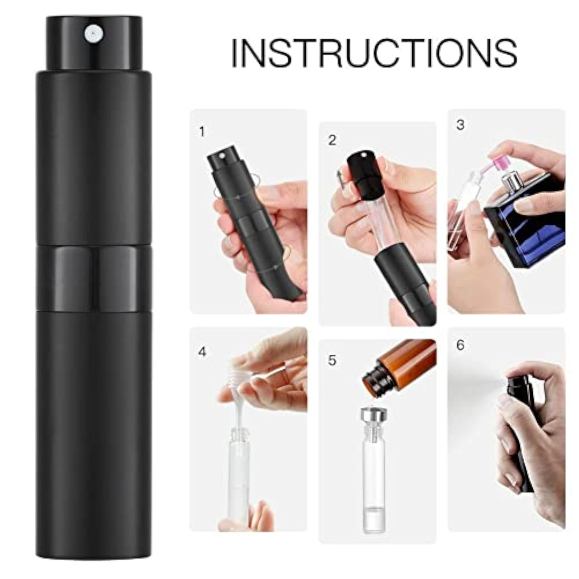 8ml Empty Refillable Atomizer Spray Bottle, Portable Mini