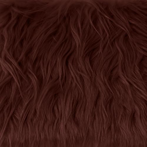 KEPYDRMTF Faux Fur Fabric Half Yard, Fur Fabric for Crafts, Gnomes, Animal Costumes, Cushions, Decorations (Coffee, Half Yard)