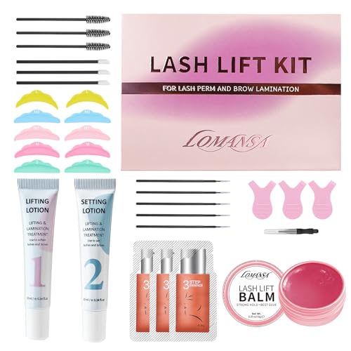 Lomansa Wimpernlifting Set, Lash Lifting Set, Leicht zu Drückendes Tubendesign, Anfängerfreundlich, 15 Anwendungen, bis zu 6 Wochen Locken(Wimpernlifting Balm)