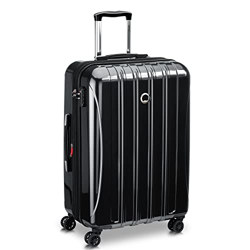Delsey Paris Helium Aero Hardside Expandable Luggage With Spinner Wheels, Black, Checked-Medium 25 Inch #TOP1