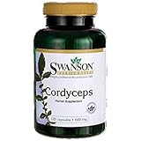 Swanson Premium Cordyceps 600 mg -- 2 Bottles each of 120 Capsules Made in USA