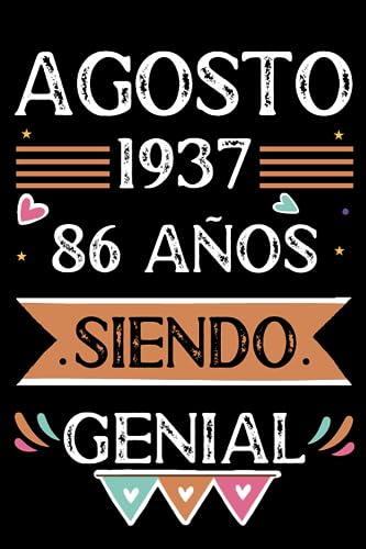 CUADERNO, Agosto 1937, 86 Años Siendo Genial: Libro de visitas, cuaderno, 110 páginas de felicitaciones, idea de regalo, regalo Para la esposa, novia, mujer, La madre