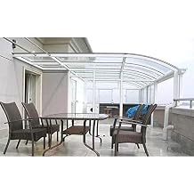 Rygcrud Polycarbonate Roofing Sheet, Clear Plastic Sheet Roll - with Protective Film, 2mm /3mm Hard Panels Shelter Covers for Greenhouse Canopy Shed Kennels Cladding Color 2mm, Size 2.6x13.1ft