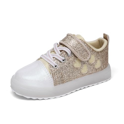 Luffymomo Girls Casual Sneakers Slip on Comfortable Walking Shoes Sparkle Glitter Fashion Sneakers (Toddler/Little Kids)2