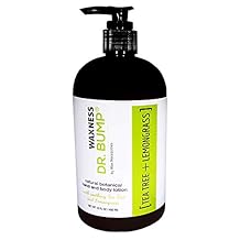Waxness Dr. Bump Botanical Hand & Body Lotion Tea Tree & Lemongrass 16 fl oz 480 ml Hydrating Botanical Lotion Professional Skin Care Made in USA