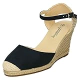 Savannah Espadrilles compensées pour femme, bleu marine, 36 EU