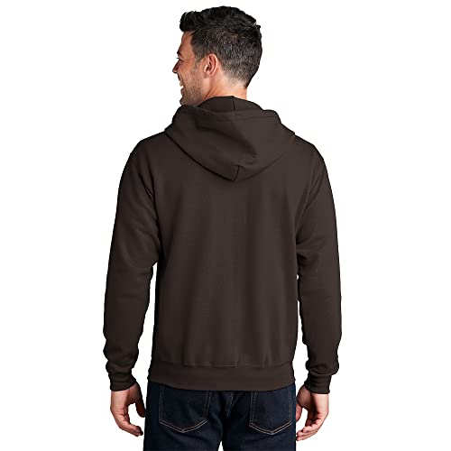 Port & Company - Core Fleece Full-Zip Hooded Sweatshirt XL Dark Chocolate Brown2