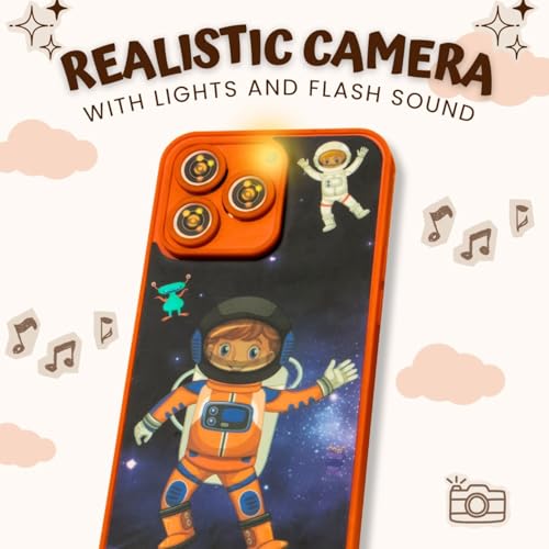 Image of Educational Phone Toy for 2-12 Years Kids Rechargeable 24 Modes Talking Baby Smart Phone Mobile Toy for Boys Girls Christmas Gift Birthday Surprise (10 Languages Space Themed)