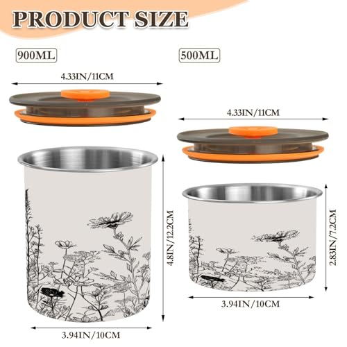 Envase de Café Hermético de Acero Inoxidable 900 ml miniatura 2