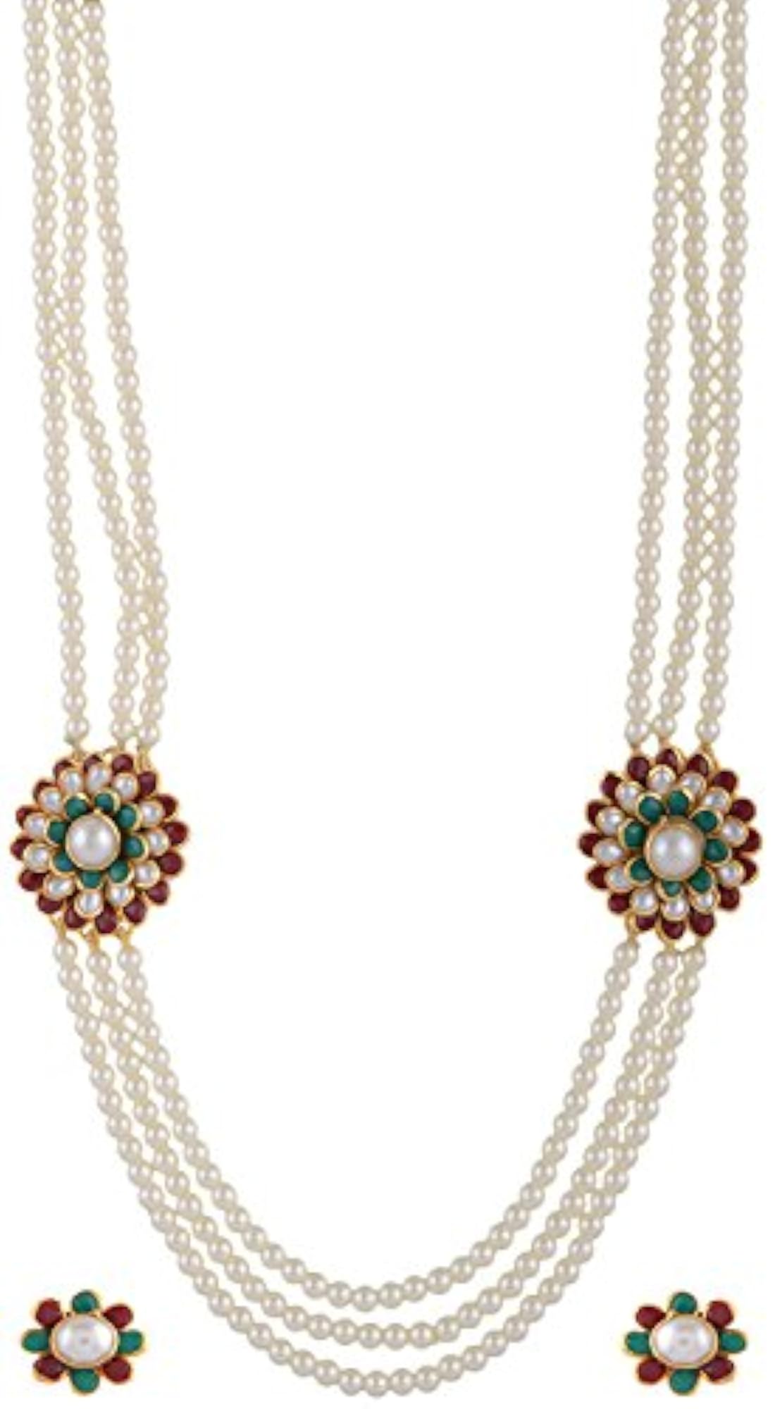 Evening Dazzle Collection Gold Plated Strand Necklace Set