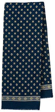 Pavlovo Posad Wool Scarf for Men 11x55'' (27x140 cm) 100% Wool Mens Shawl