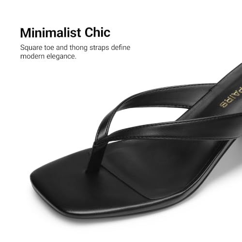DREAM PAIRS Women's Chunky Low Heel Thong Sandals,Black,7.5 by DREAM PAIRS - Used condition - Image 6