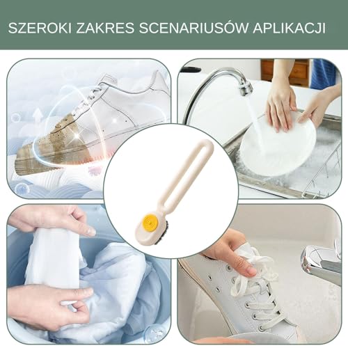 Liquid Shoe Cleaner - 2 In 1 Sneaker Cleaning Brush | Gentle Stain Removal Shoe Care Kit For Sneakers Canvas Leather Footwear, Portable Shoes Cleaning Tool With Design For Travel