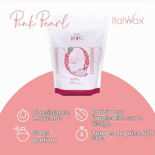 Italwax Top Line Pink Pearl – Cire Pelable en Perles 750g – Sans Colophane Idéale Peaux Sensibles – Épilation Professionnelle sans Bandes Maillot et Aisselles – Sans Parfum – vue 2