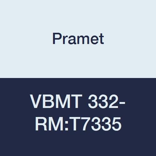 VBMT 332-RM:T7335 Carbide Stainless and Alloys (M30,S20) Indexable Turning Insert, Positive, Semi Roughing, 0.031" Radius, CVD, 35 Degree Diamond, Black (Pack of 10)