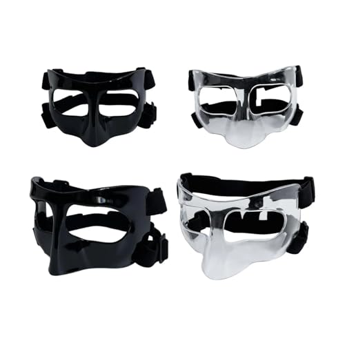 Fnacuody Basketball Training Mask Basketball Mask, Nose Guard Adjustable Face Protection Shield for Broken for Soccer, Athletic Workout(Clear 17.5x9.5x9.8cm)