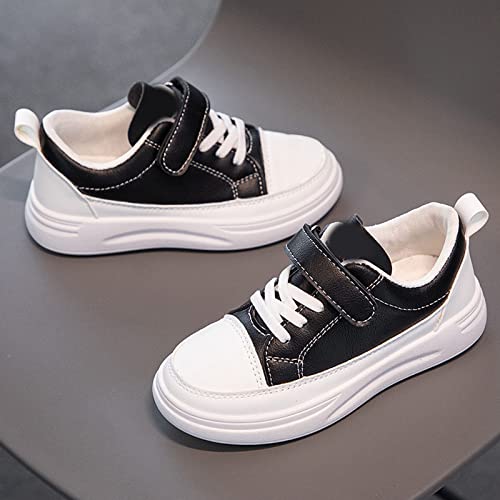 New Leather Rubber Shoes for Boys Girls Lightweight Canvas Shoes Athletic Running Classic Adjustable Strap Sneakers4