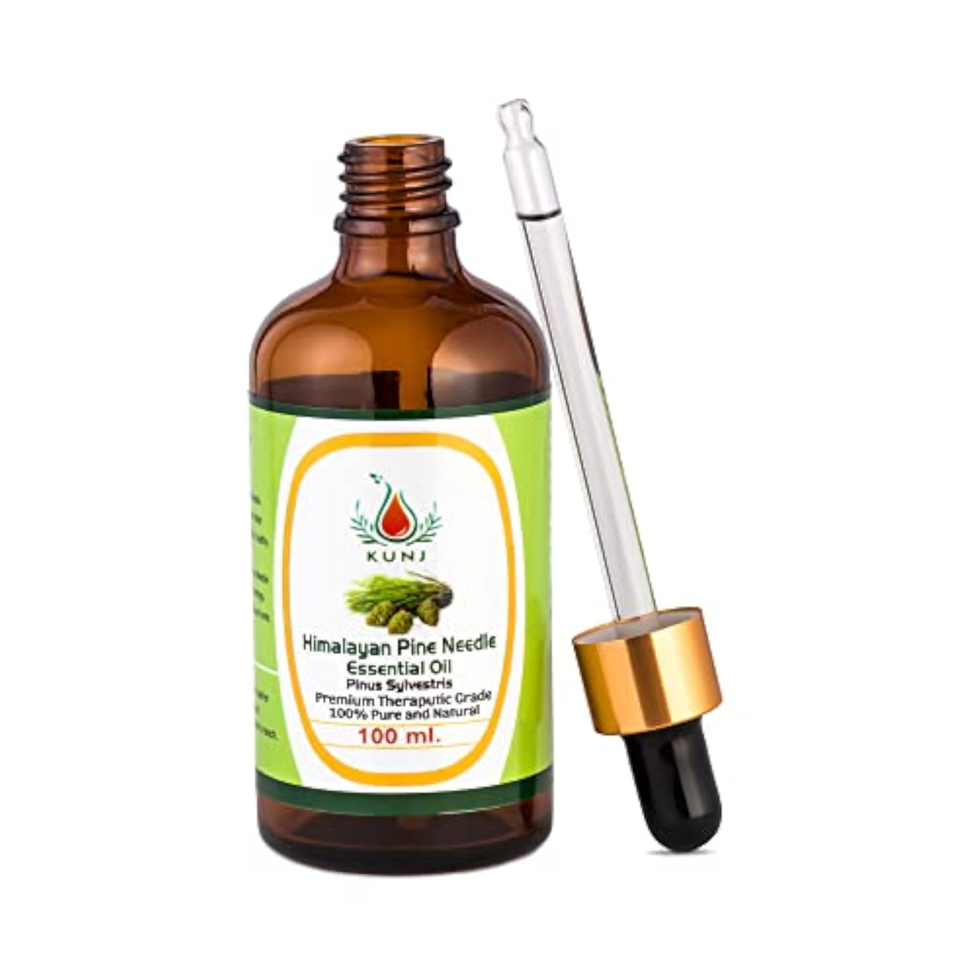 KUNJ Himalayan Pine Needle Essential Oil, 100% Pure & Natural