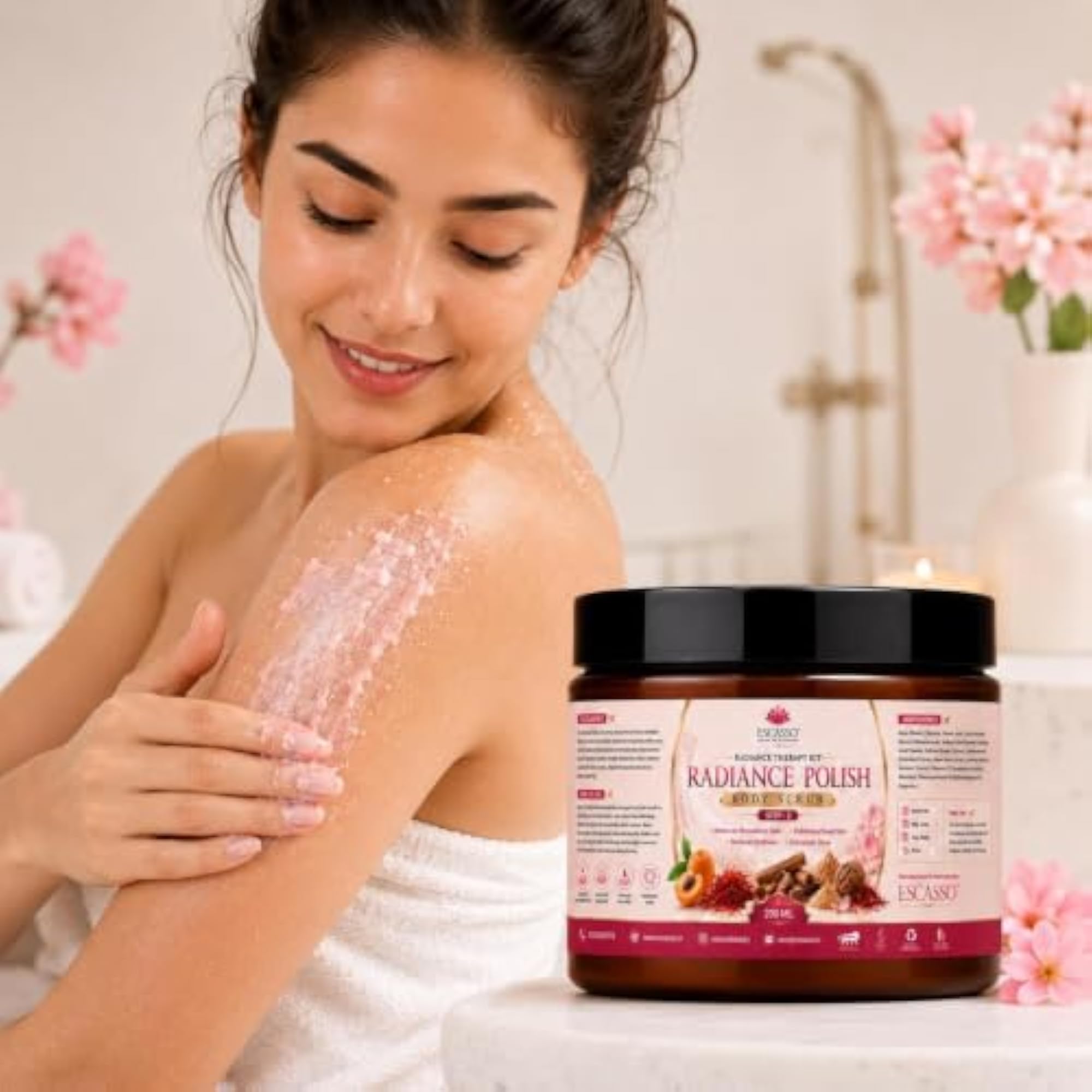 Radiance Polish Body Scrub with Walnut & Saffron