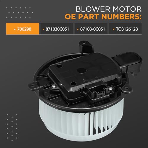 Image of HVAC Blower Motor 700298 Compatible with Toyota Sequoia 2008-2022, Sienna 2011-2020, Heater Blower AC Fan for 871030C051, 87103-0C051, TO3126128 A /C Blower Motor